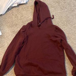 maroon hoodie